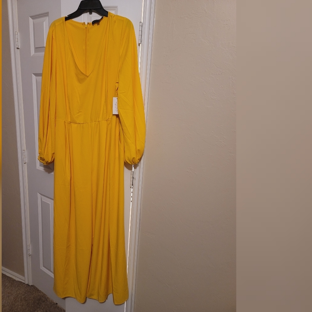 Yellow Wide Leg Pantsuit